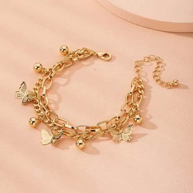PULSERA DORADA DE MARIPOSA
