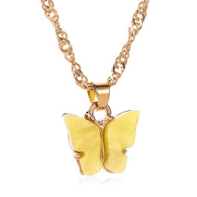 Cadena de mariposa amarilla