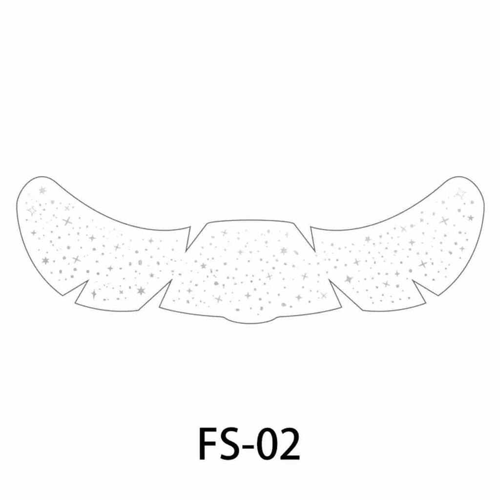 Tatuaje de brillitos plateados