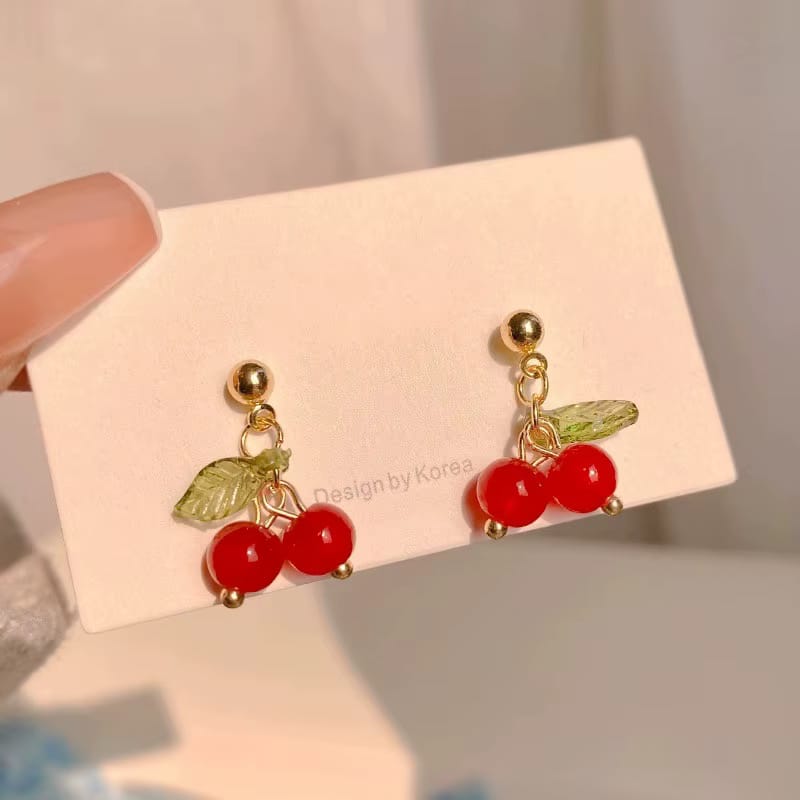 Aretes pequeños cherry
