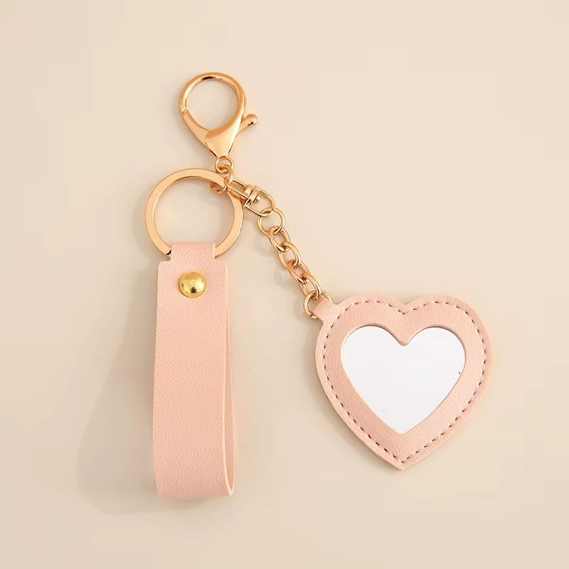 Llavero de corazón rosado