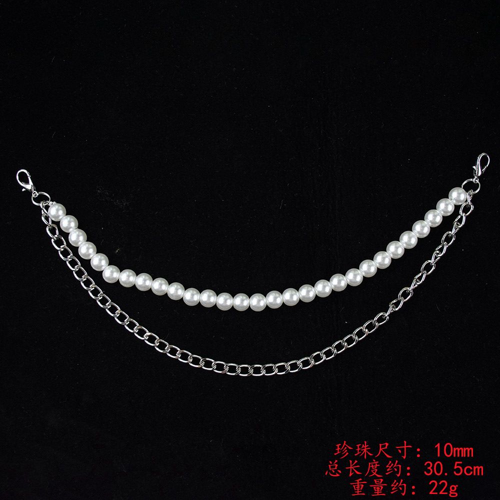Accesorio de cadena y perlas para tenis