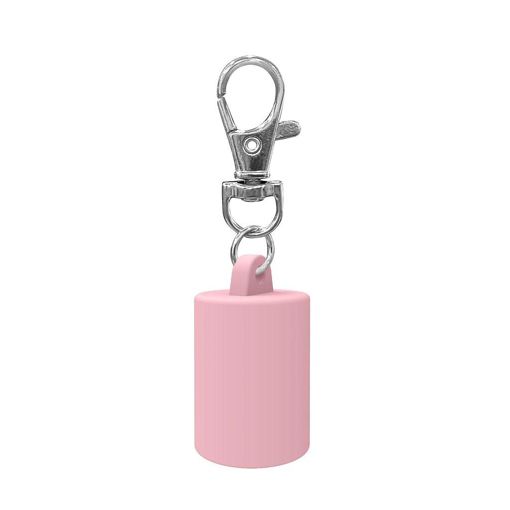 Llavero de bálsamo labial rosado