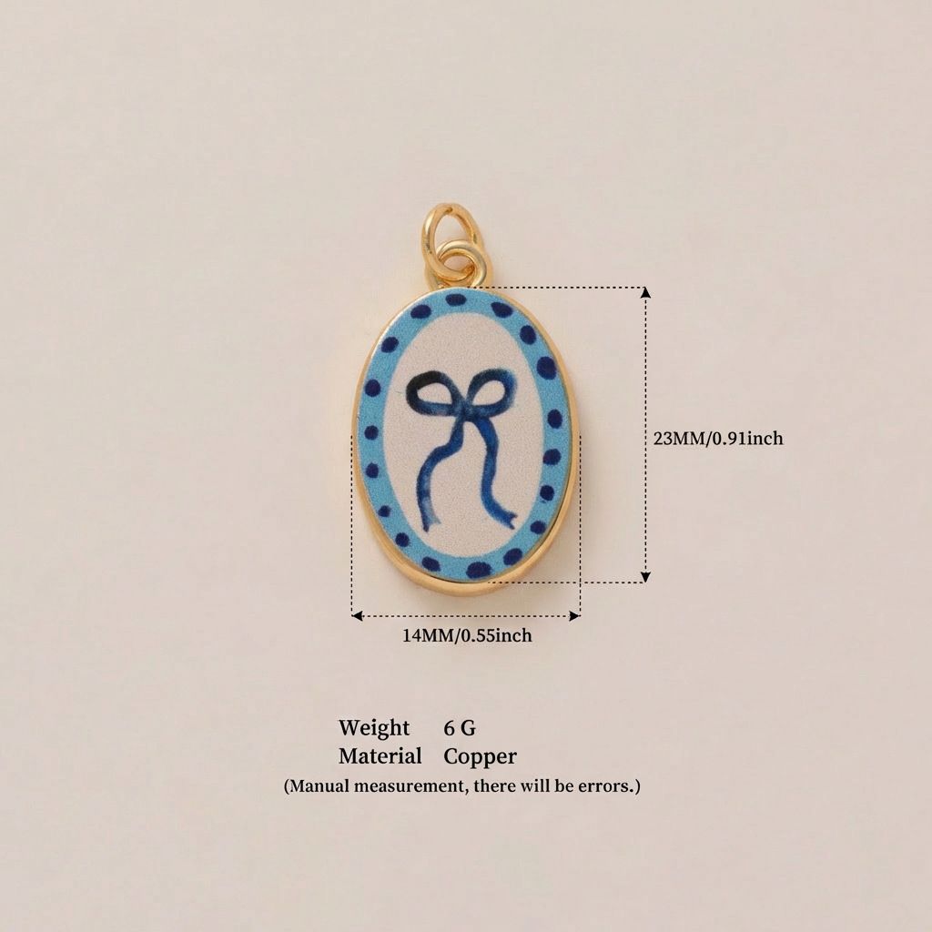 Charm de moño azul