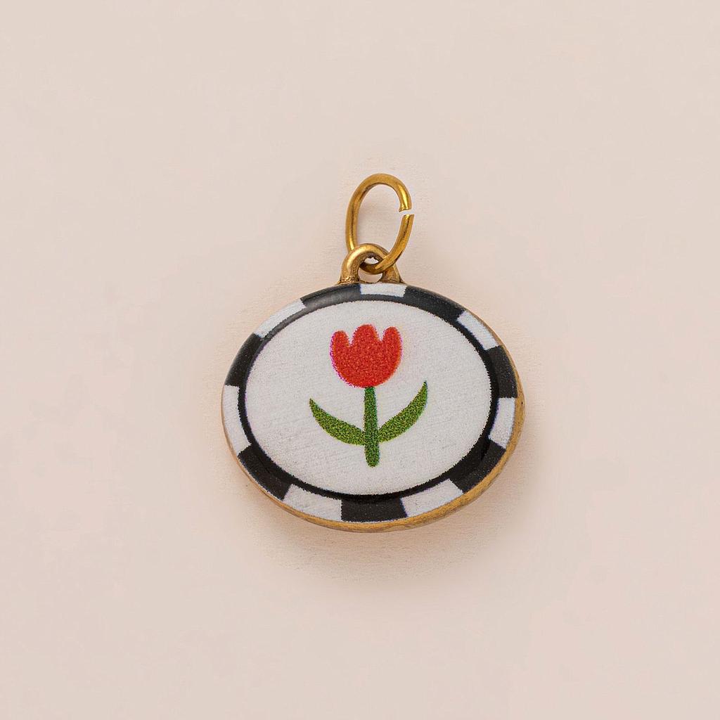 Charm de tulipán rojo