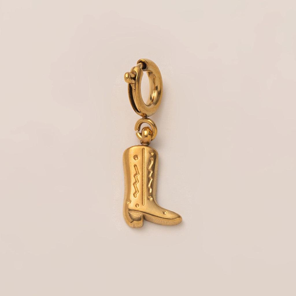 Charm de bota dorada